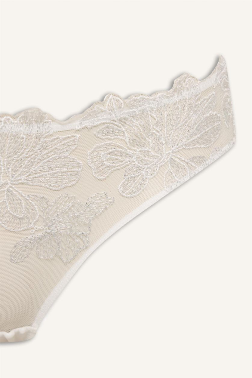 WOMAN Ecru With Lace Slip Panty