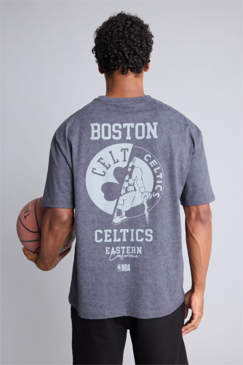 Men Anthracite Oversize Fit Short Sleeve T-Shirt
