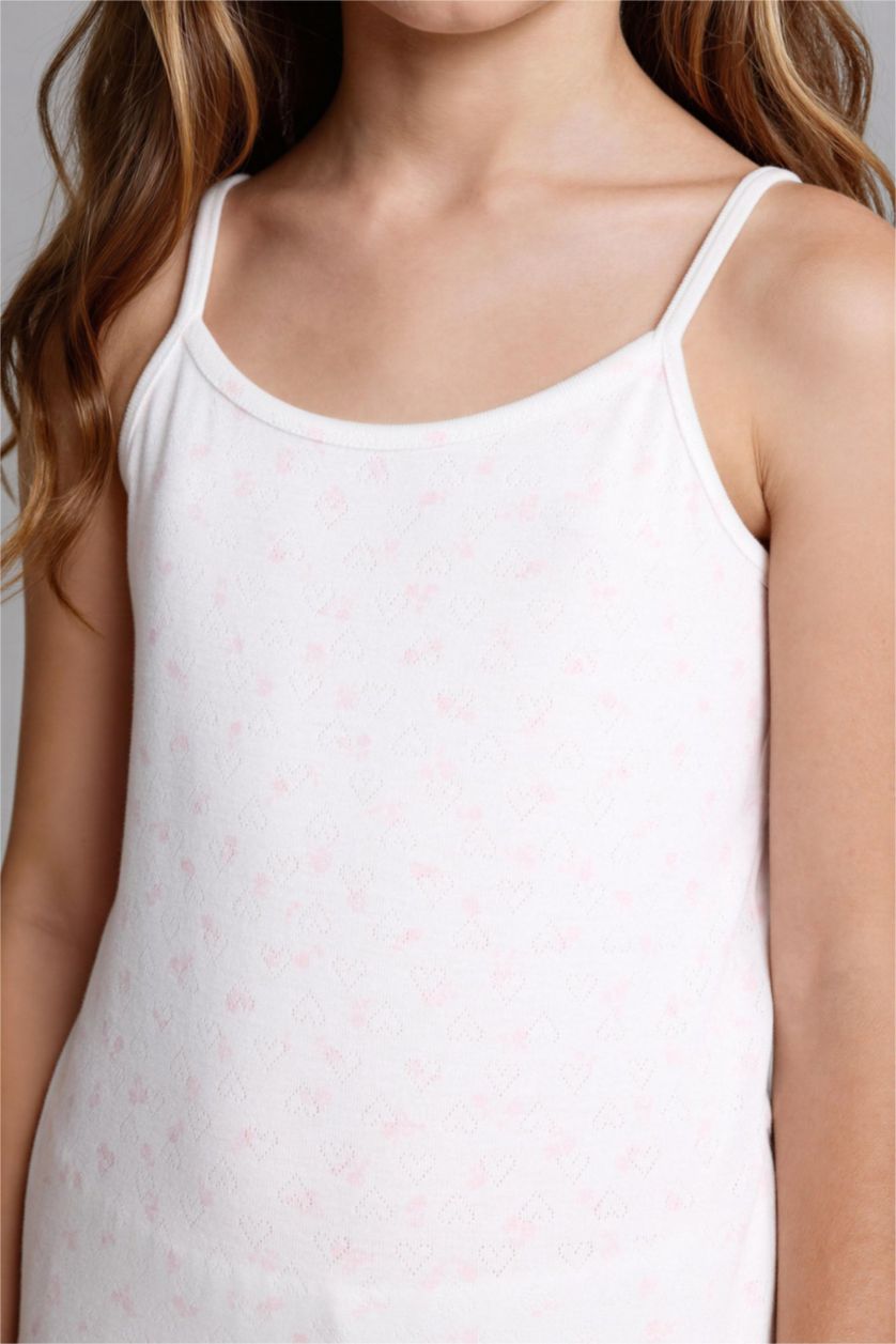 Kız Çocuk - Genç Kız Ekru 3'lü Pijama Takımı Kız Çocuk