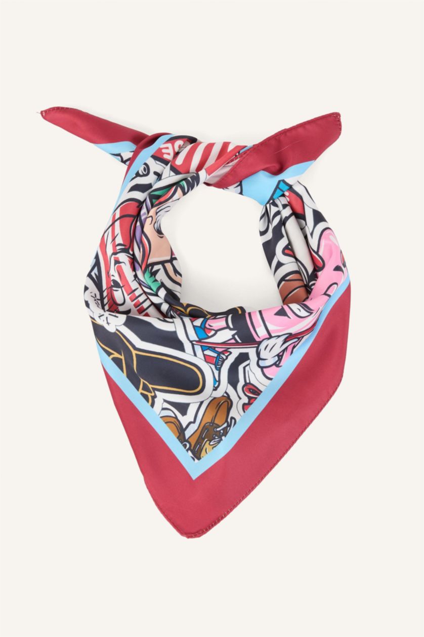 Erkek Çocuk - Genç Erkek Kırmızı Saten Bandana Erkek Çocuk