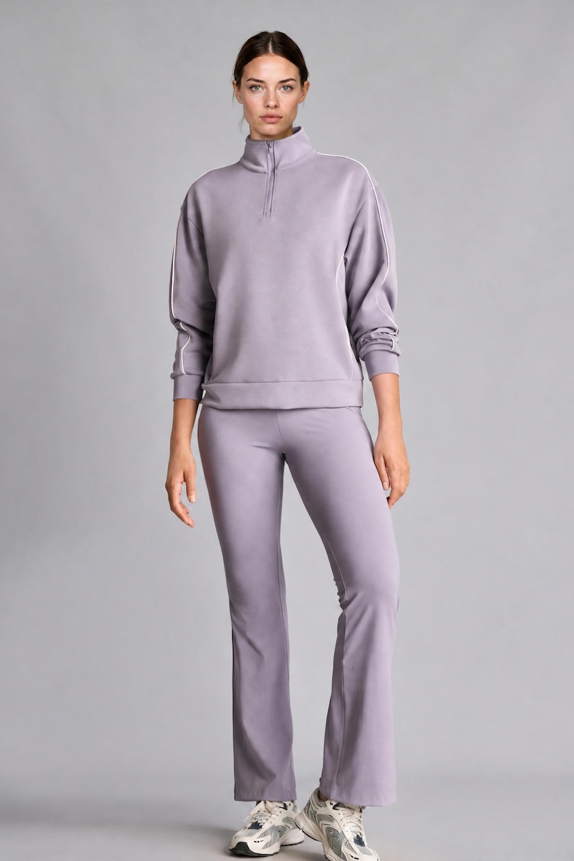 Woman Açık Mor Standard Fit modal Sweatshirt