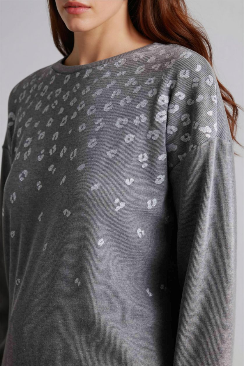 Woman Anthracite Melange Woman Long Sleeve T-Shirt