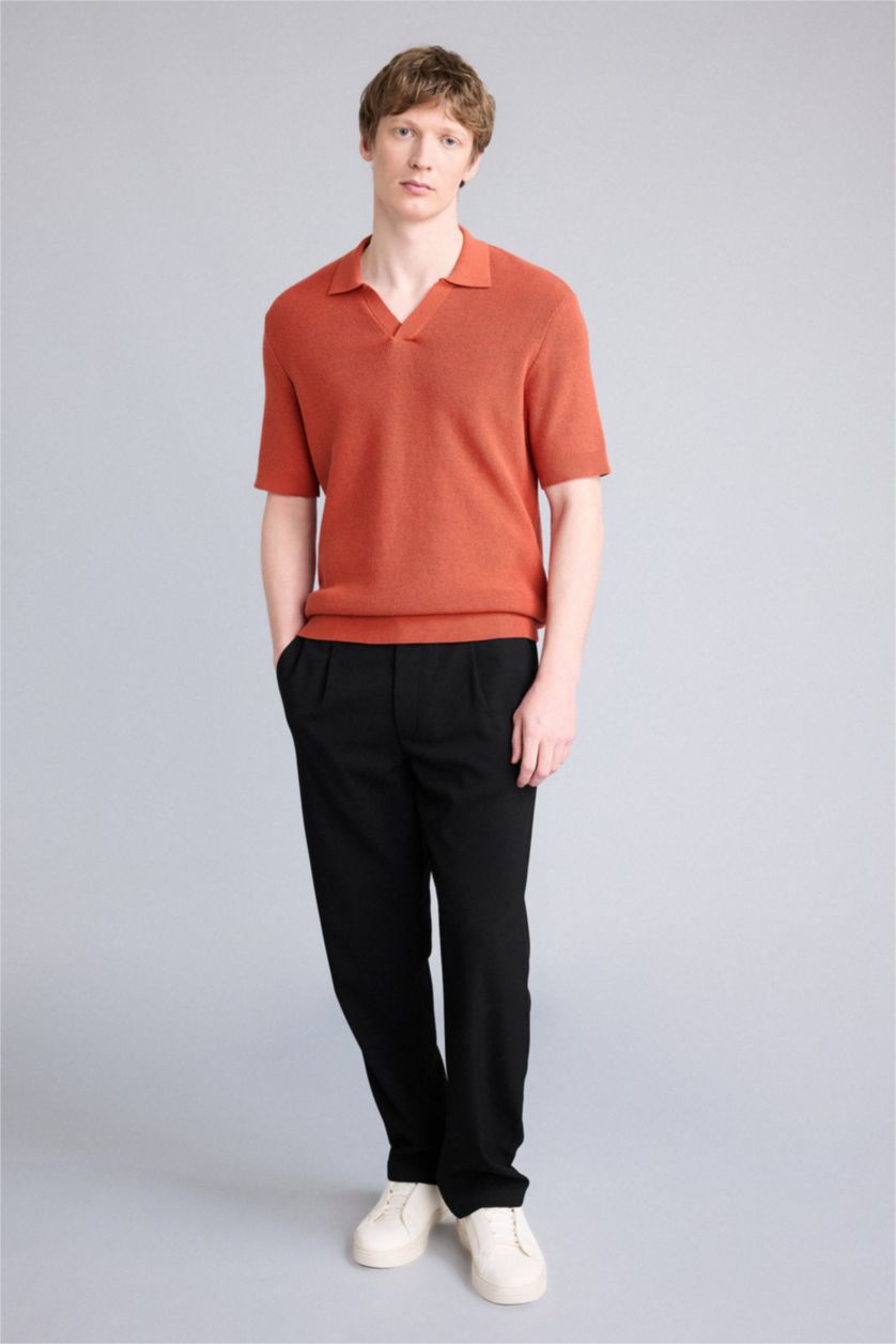 Erkek Siyah Relax Fıt Pantolon