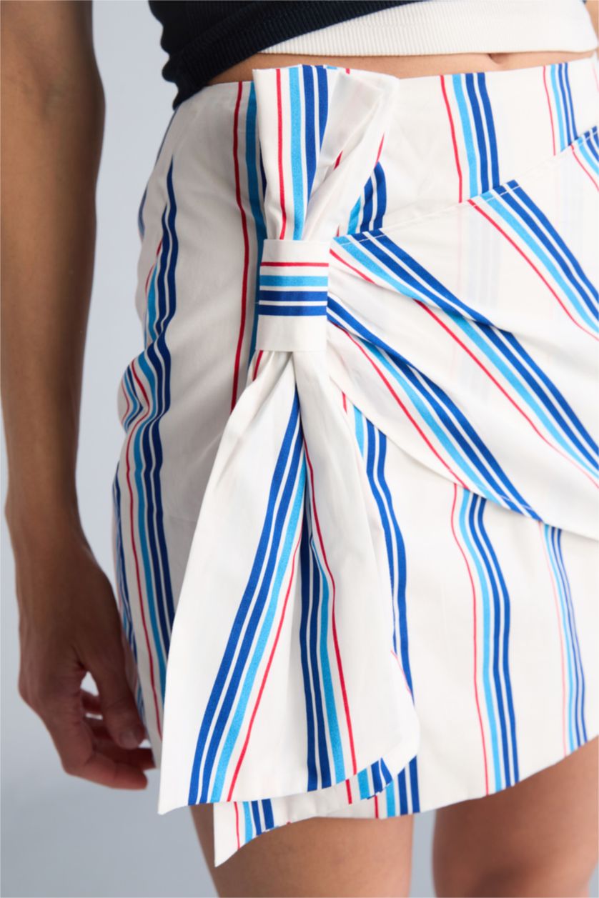 Kadın Mavi Poplin Etek