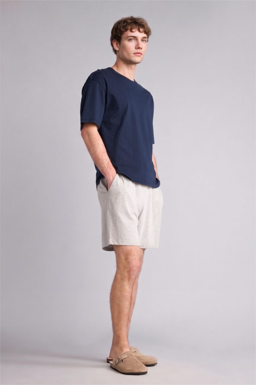 Мужчины Светло-серый Baggy Fit Knitted Bottoms