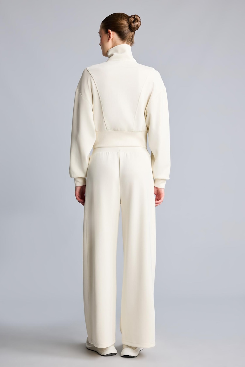 WOMAN Ecru Wide Leg Wide Leg modal Sweatpants
