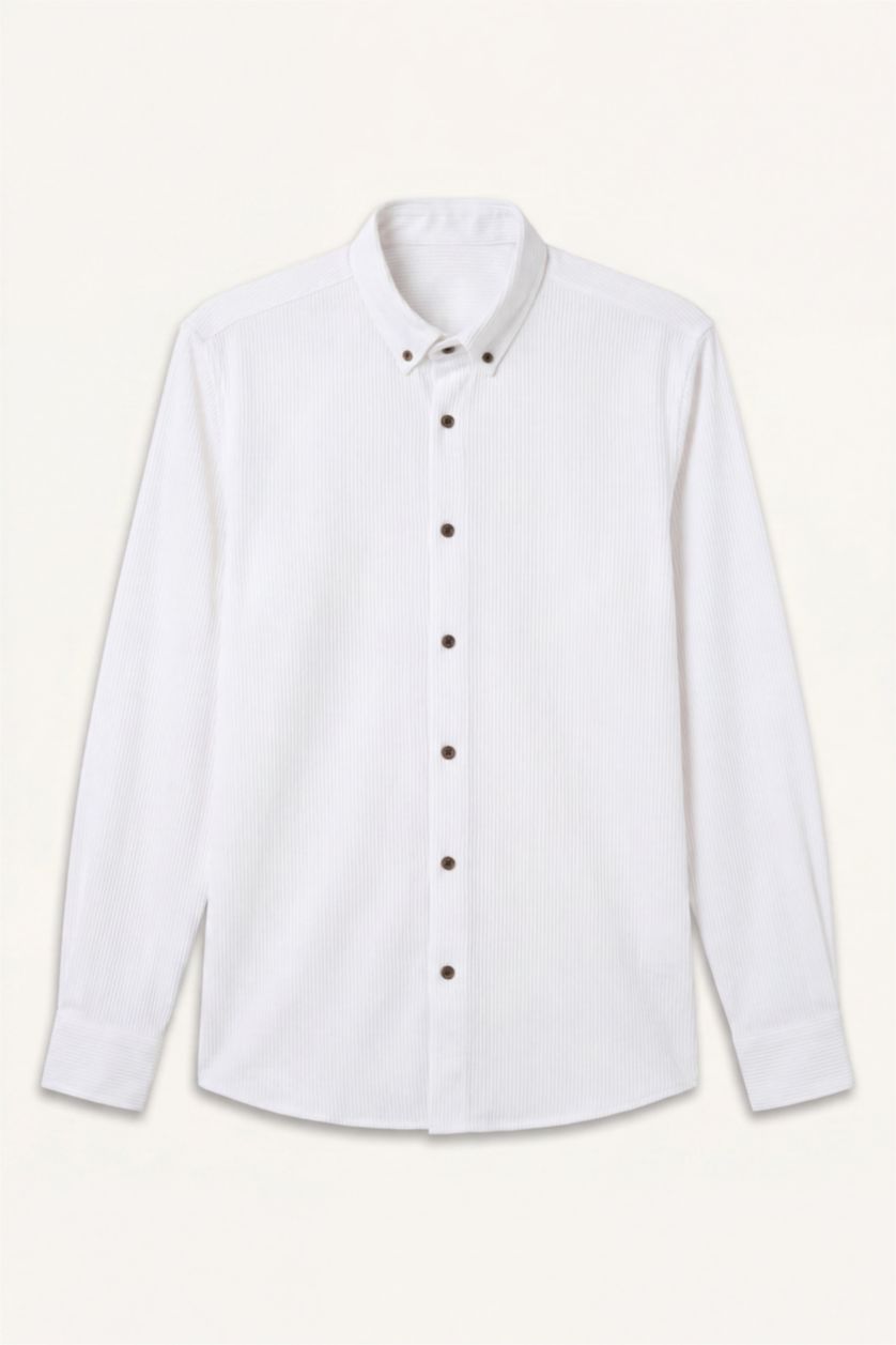 MAN White Regular Fit Long Sleeve Shirt