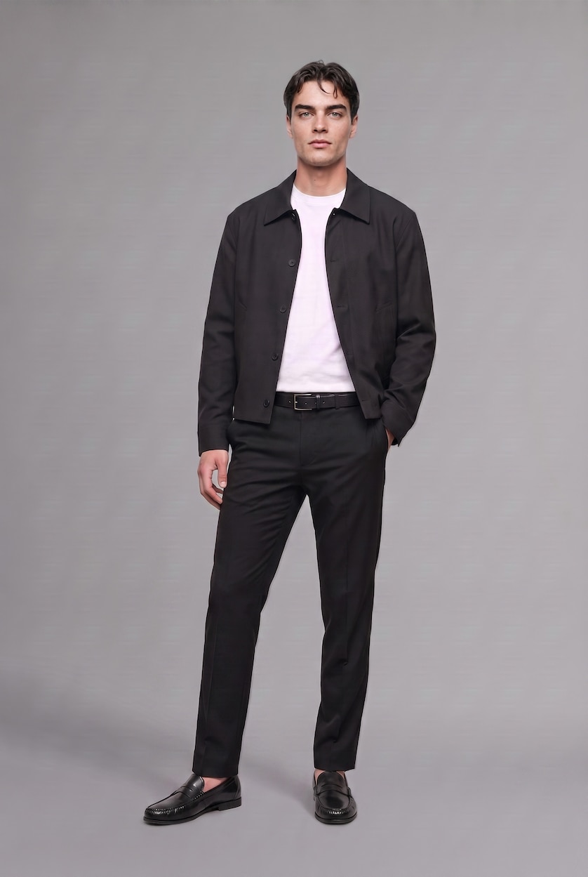 Men Black Regular Fit Blazer