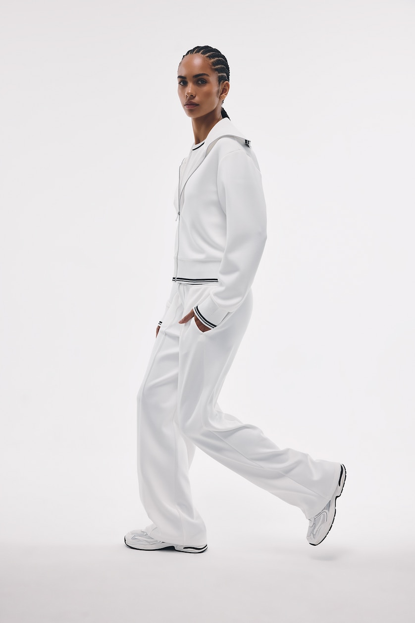 WOMAN Ecru Straight Leg Modal Sports Sweatpants