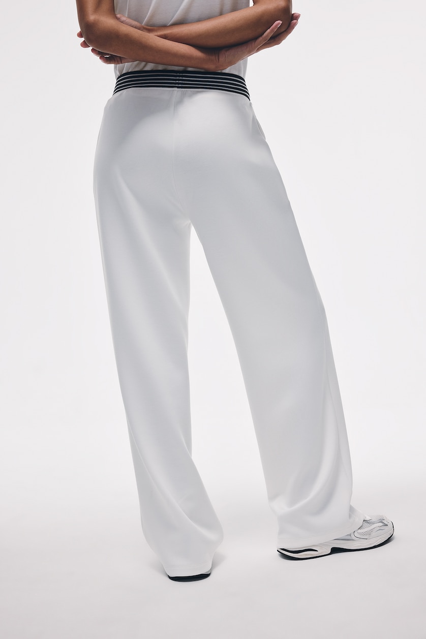 WOMAN Ecru Straight Leg Modal Sports Sweatpants