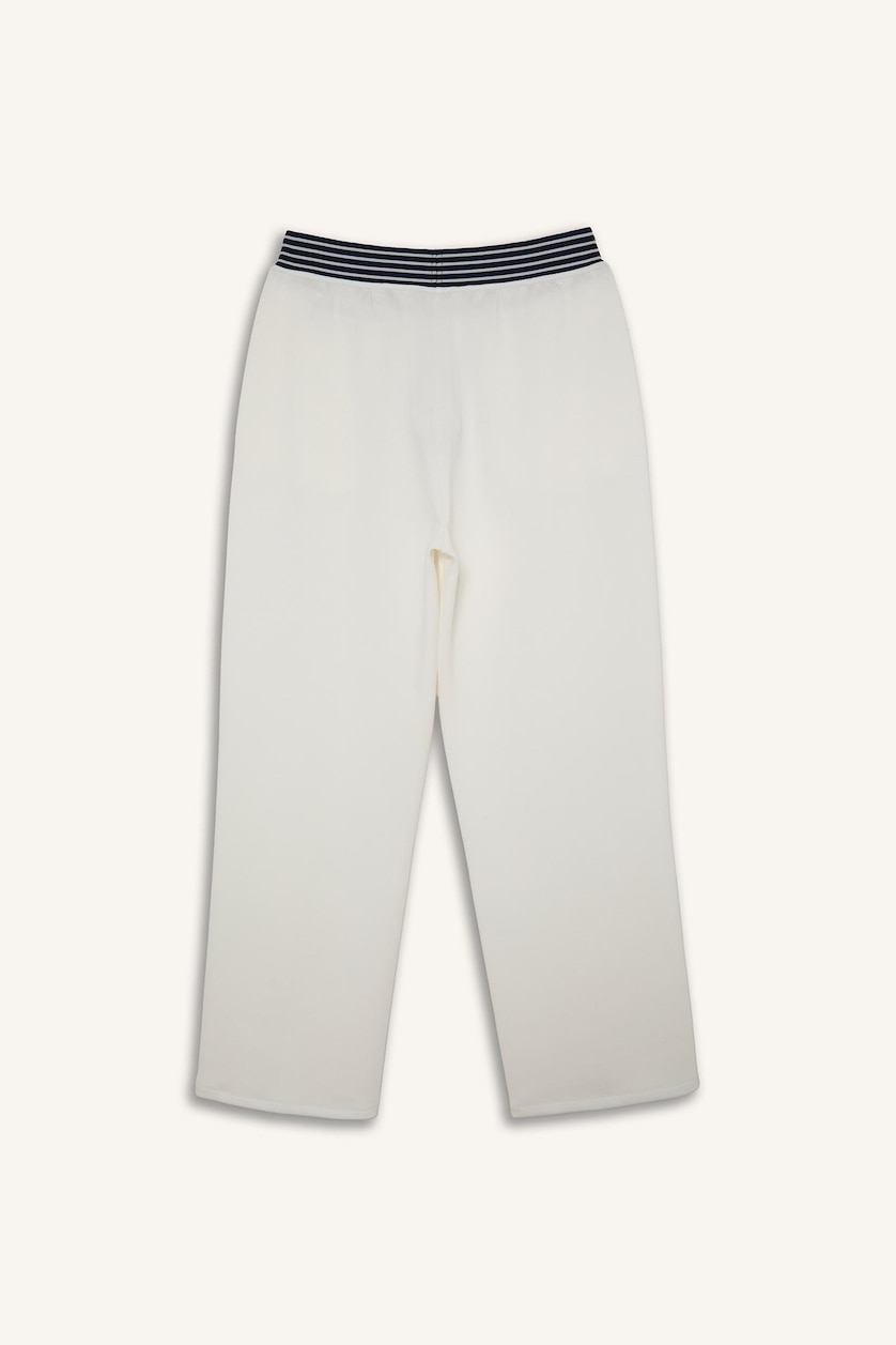 WOMAN Ecru Straight Leg Modal Sports Sweatpants