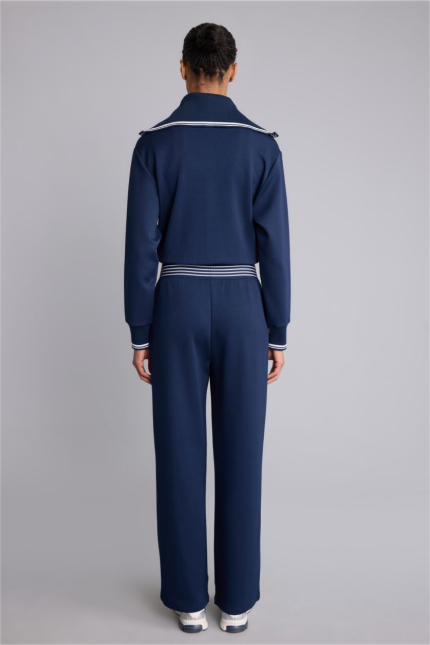 نساء نيلي Straight Fit Trousers