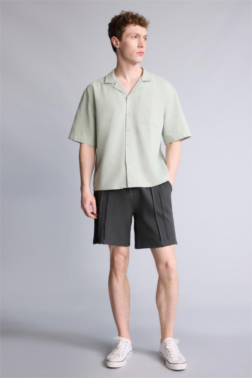 Erkek Antrasit Regular Fıt Şort