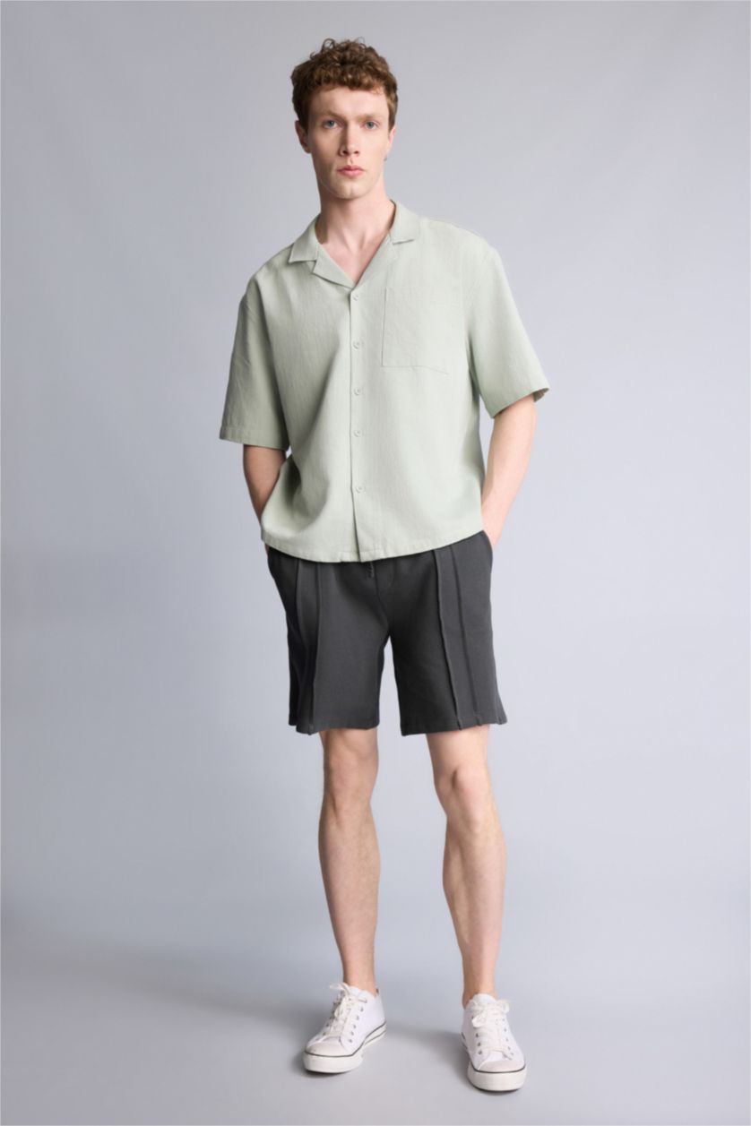 Erkek Antrasit Regular Fıt Şort