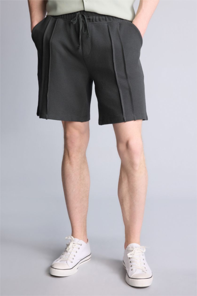 Erkek Antrasit Regular Fıt Şort