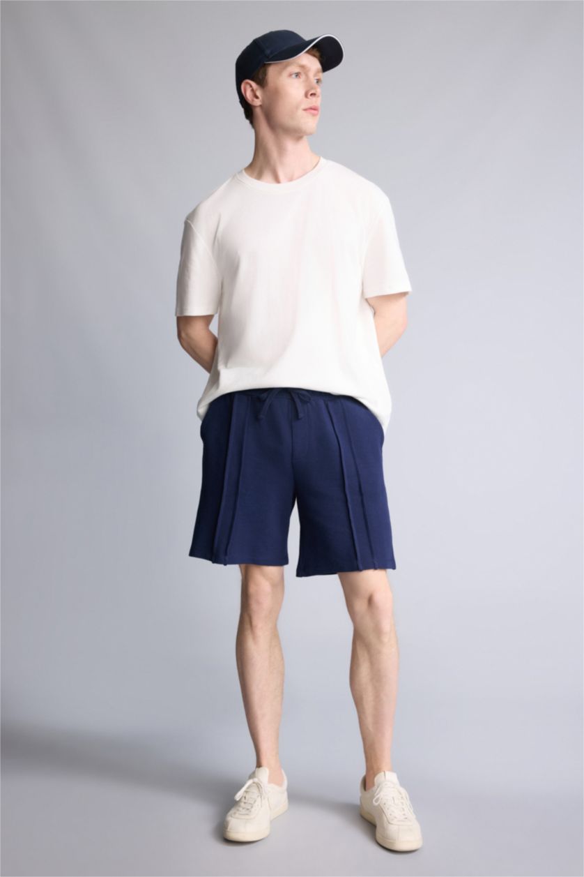 Erkek Lacivert Regular Fıt Şort