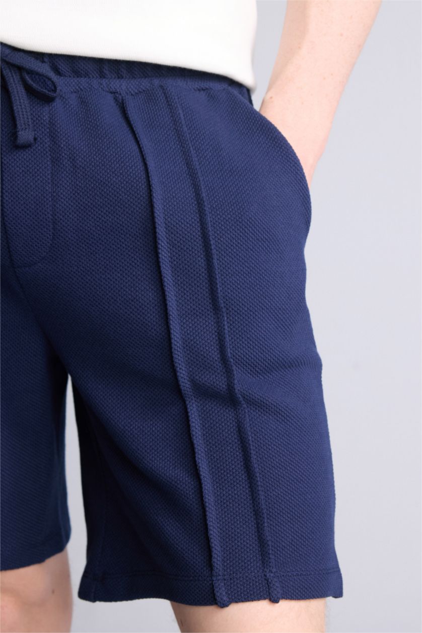Erkek Lacivert Regular Fıt Şort