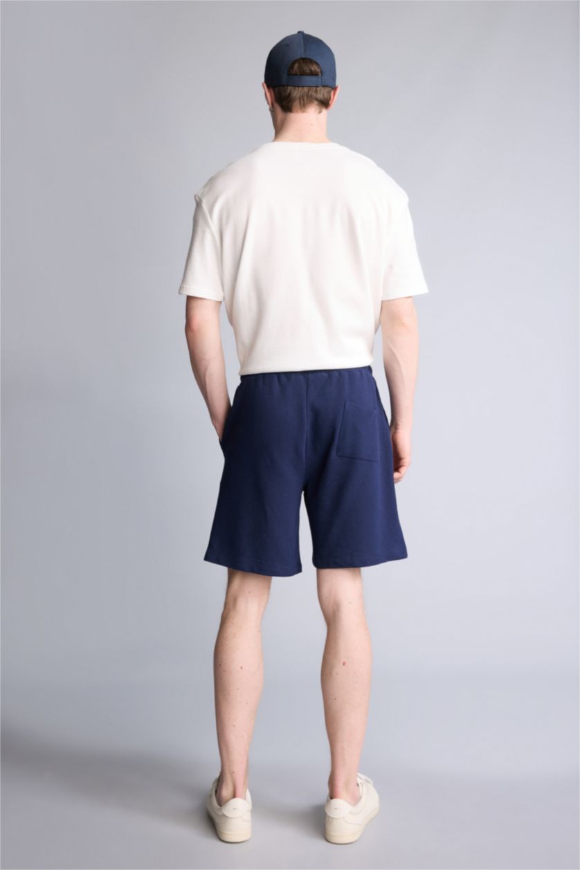 Erkek Lacivert Regular Fıt Şort