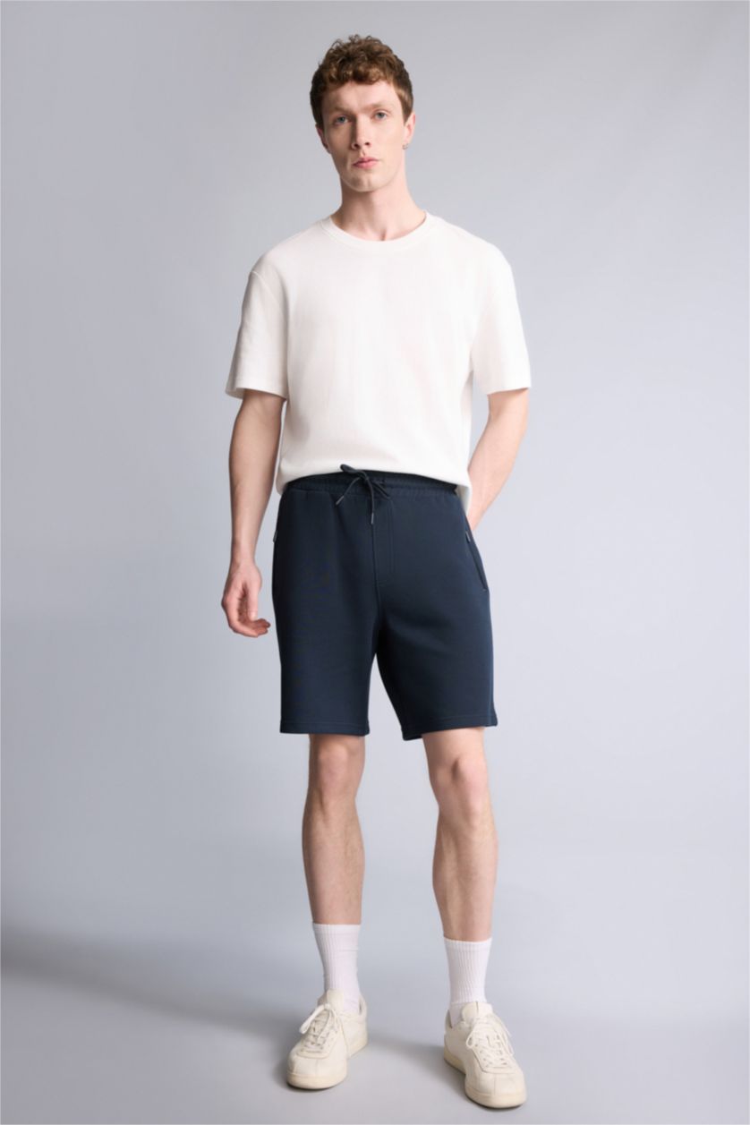Erkek Lacivert Regular Fıt Şort
