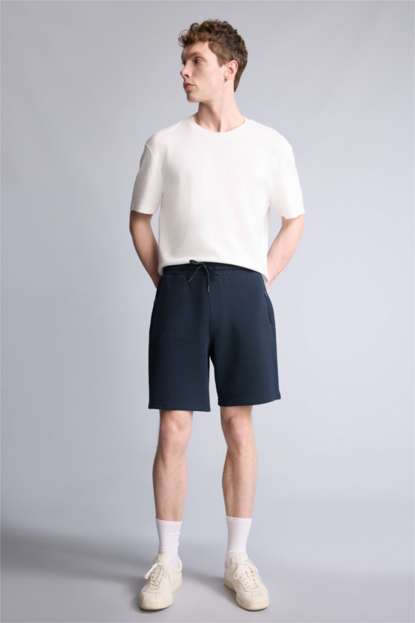 Erkek Lacivert Regular Fıt Şort