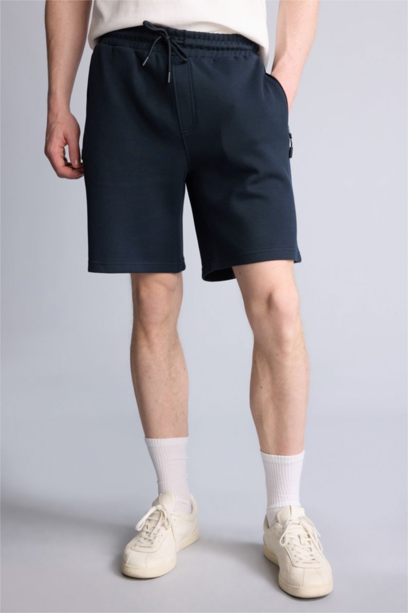 Erkek Lacivert Regular Fıt Şort