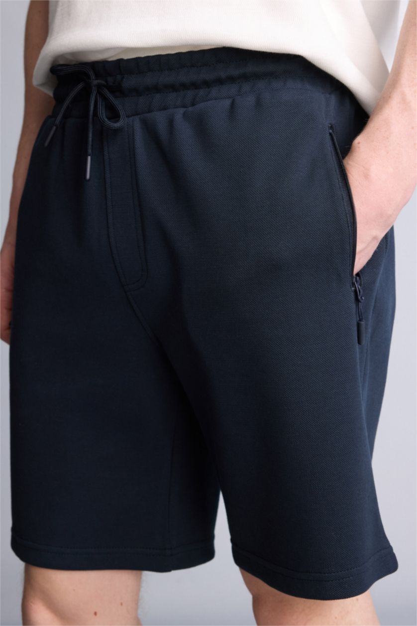 Erkek Lacivert Regular Fıt Şort