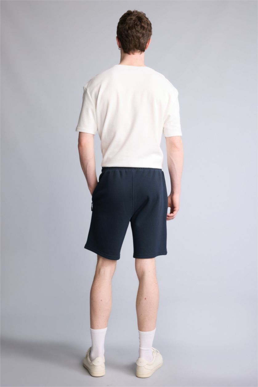 Erkek Lacivert Regular Fıt Şort