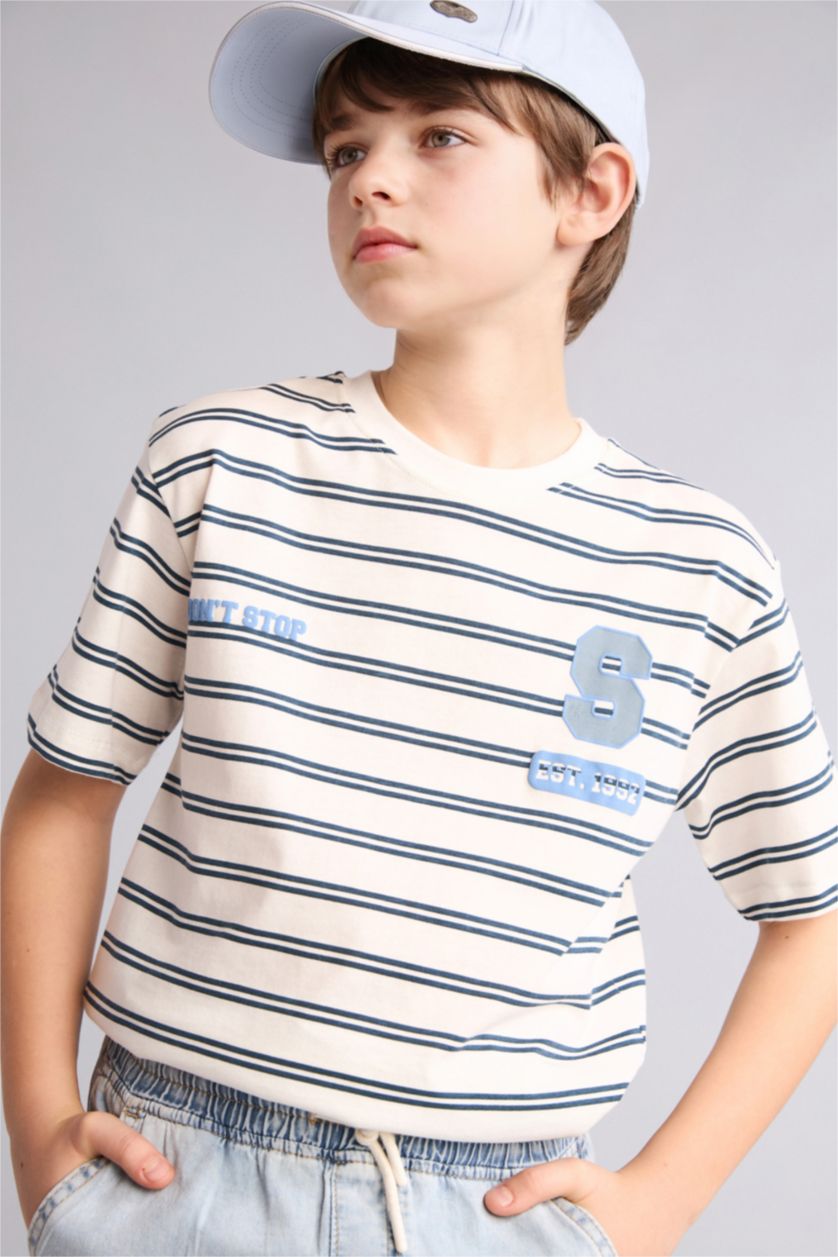 أولاد بترولي تيشيرت ولادي نص ردن قصة عادية برقبة مستديرة