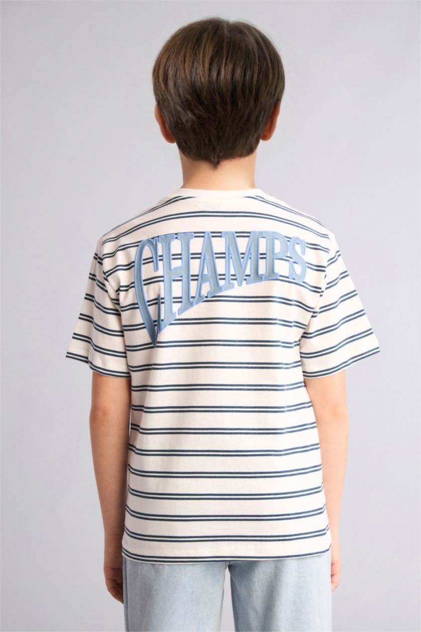 أولاد بترولي تيشيرت ولادي نص ردن قصة عادية برقبة مستديرة