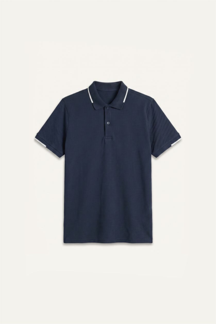 Erkek Lacivert Regular Fit Polo Tişört