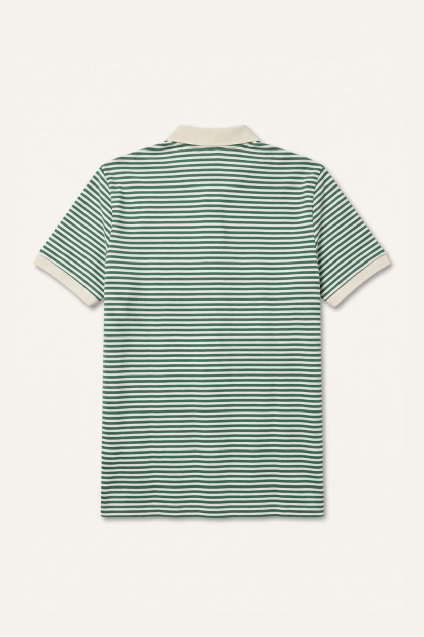 Erkek Koyu Yeşil Pamuklu Regular Fit Polo Tişört
