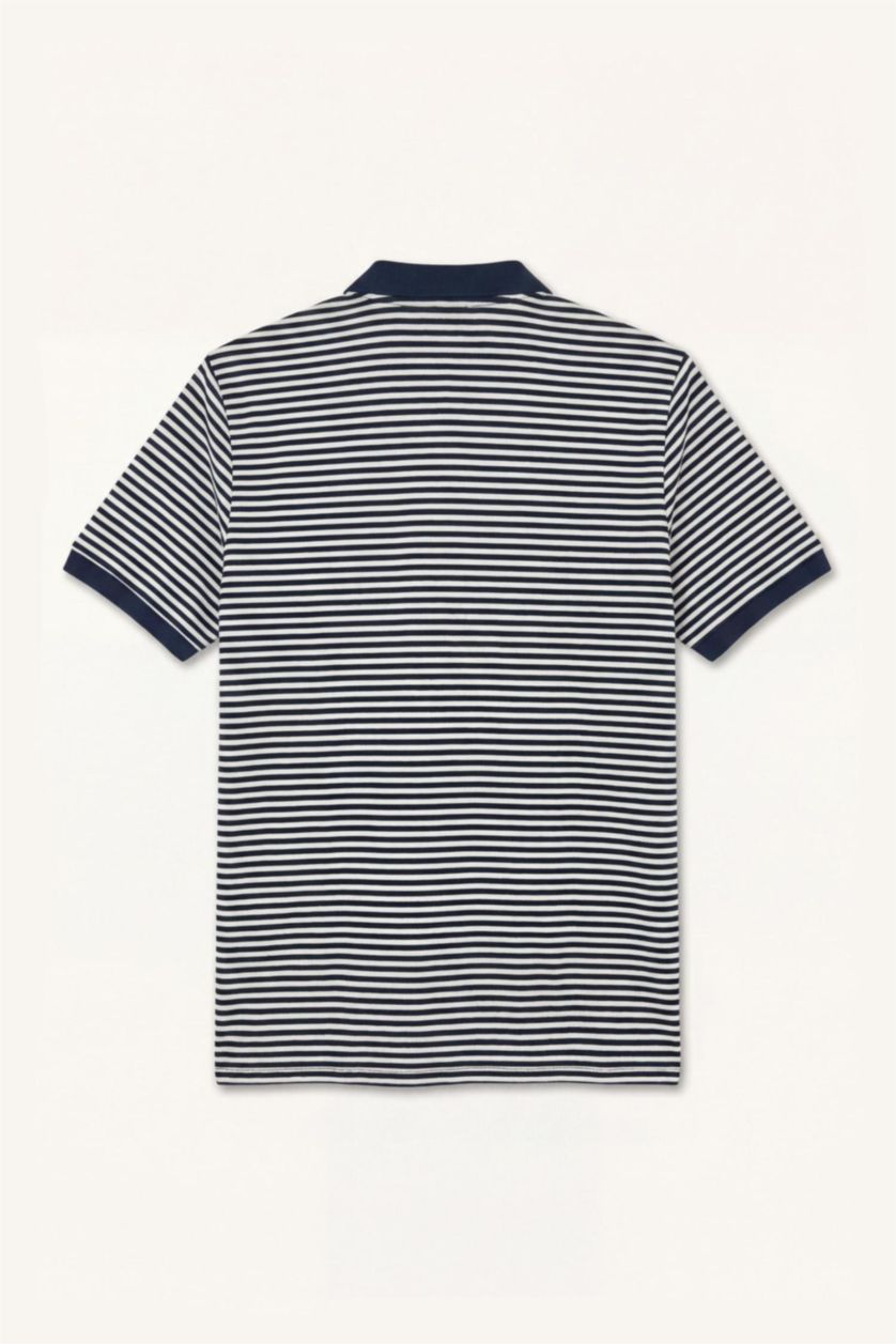 Erkek Lacivert Pamuklu Regular Fit Polo Tişört