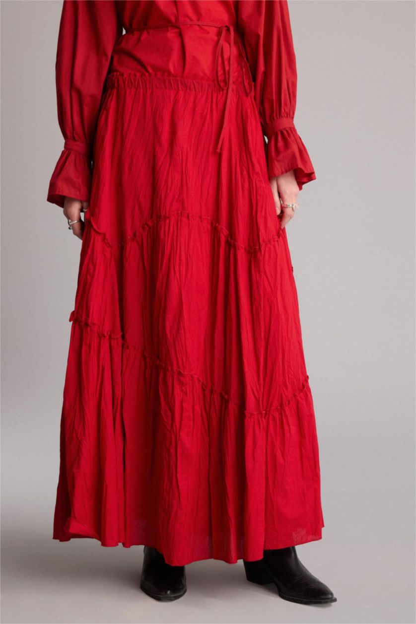 Women Red A Line Maxi