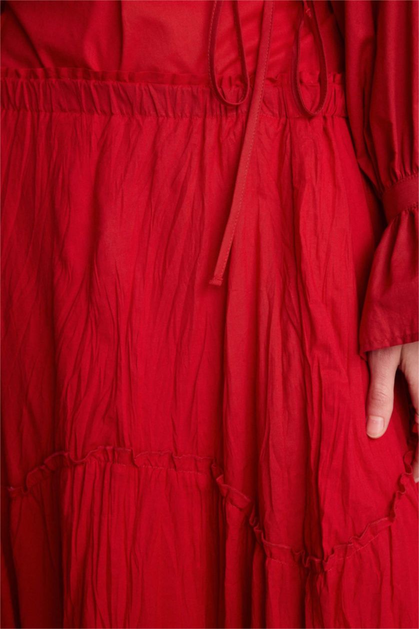 Women Red A Line Maxi