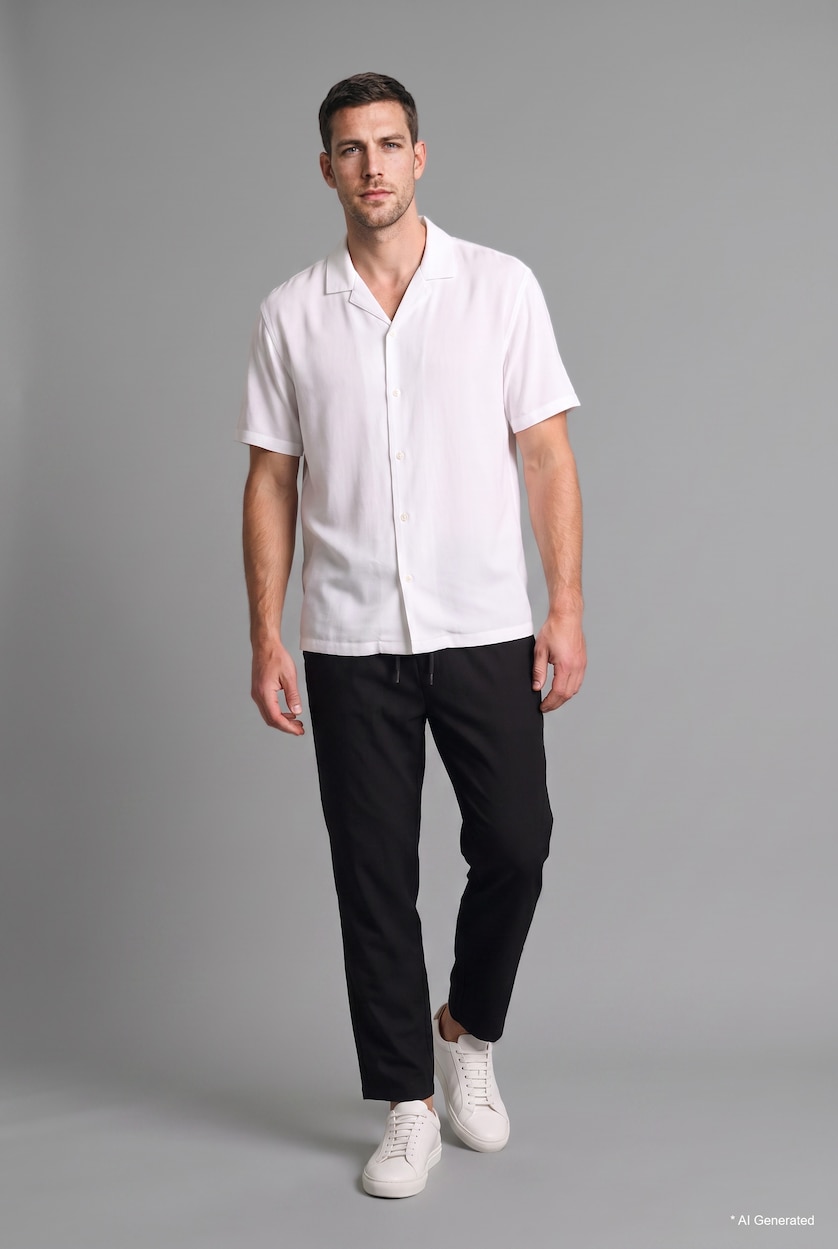 Men Black Relax Fit Trousers