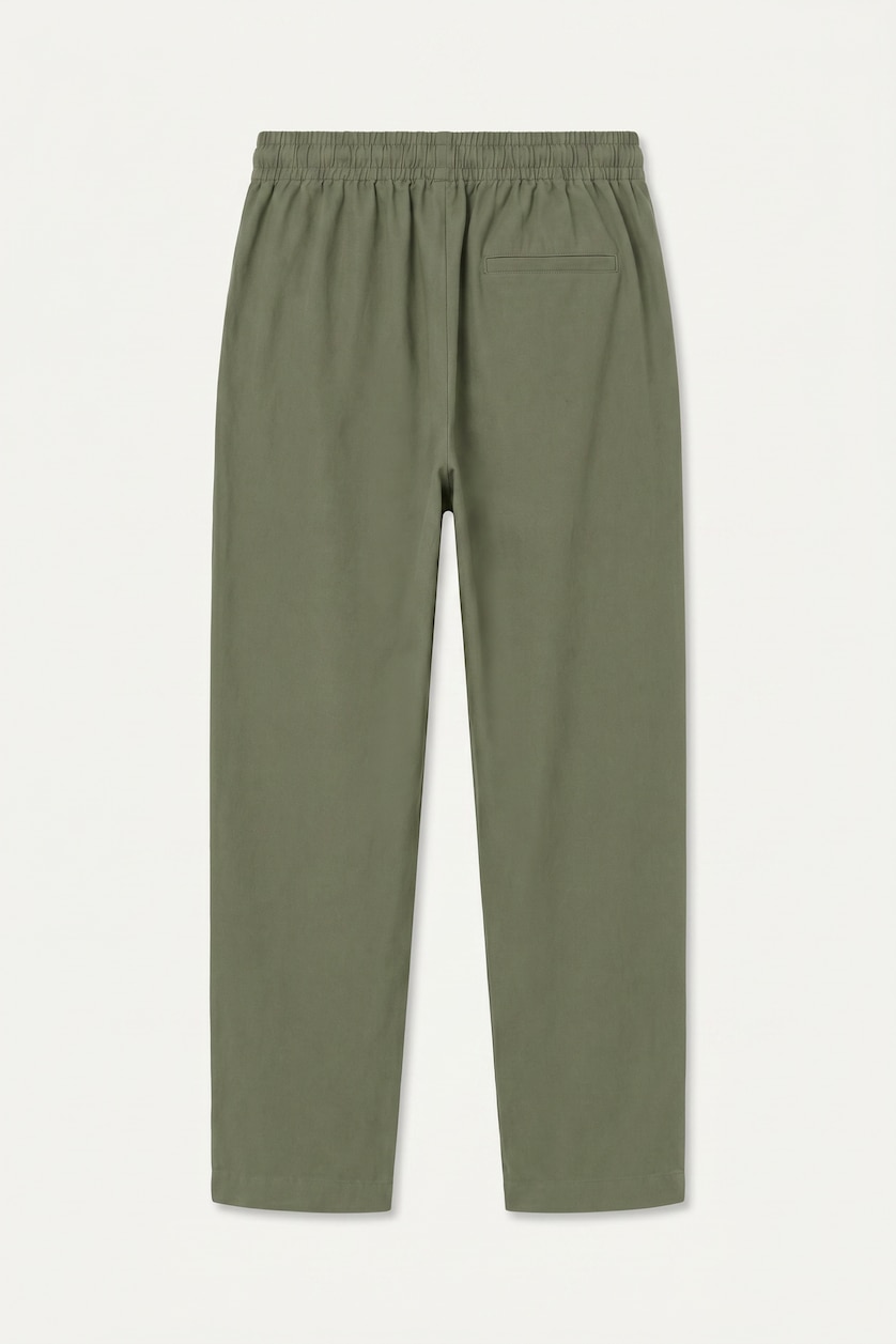 MAN Light Green Breathable Relax Fit Elastic Waist Stretch Fabric Trousers
