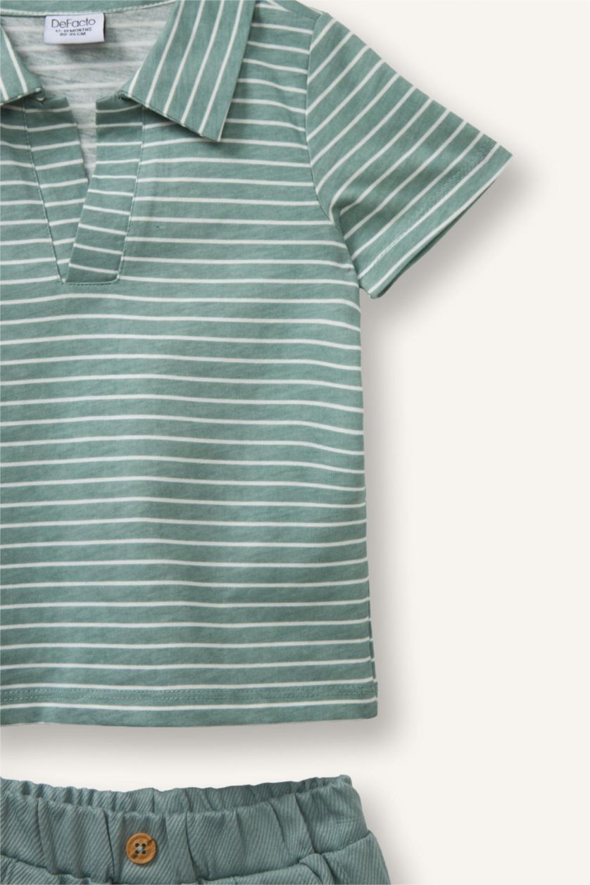 Erkek Bebek Açık Haki 2'Li Takım Erkek Bebek