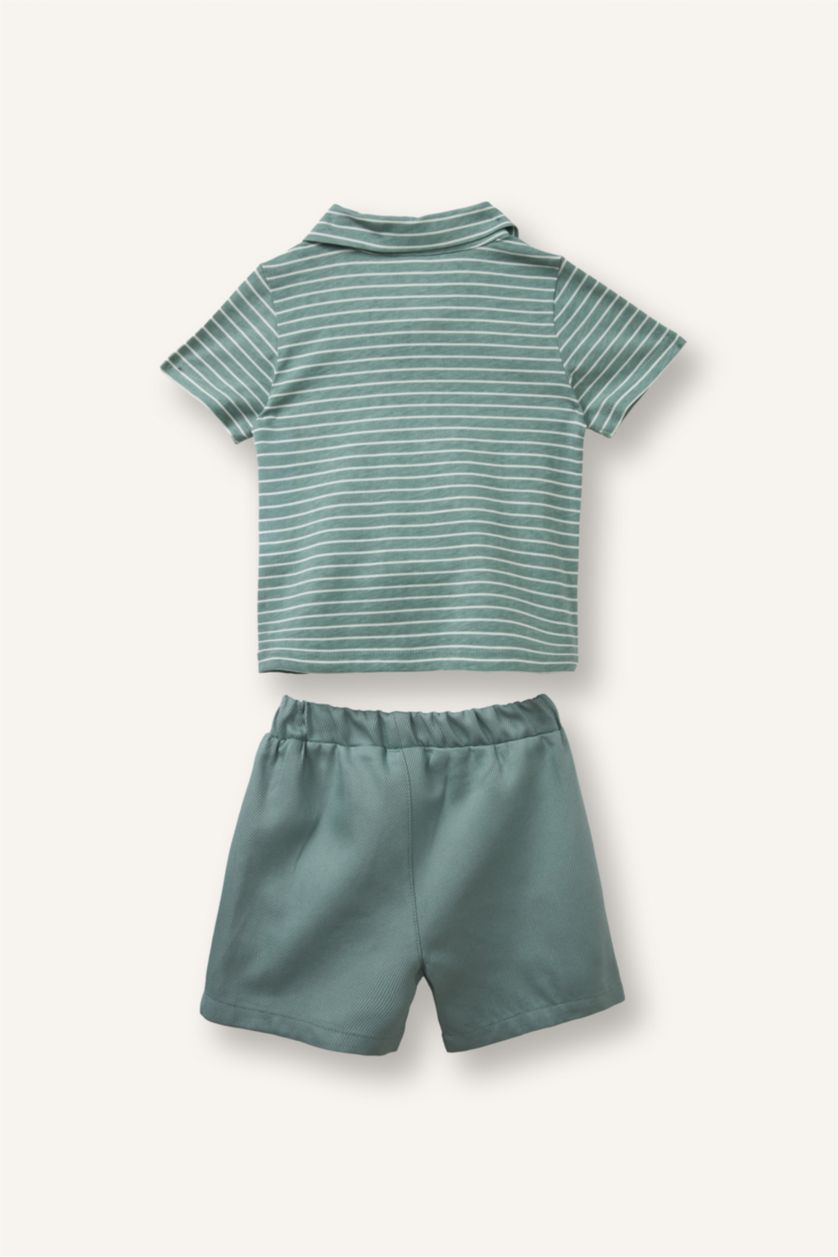 Erkek Bebek Açık Haki 2'Li Takım Erkek Bebek