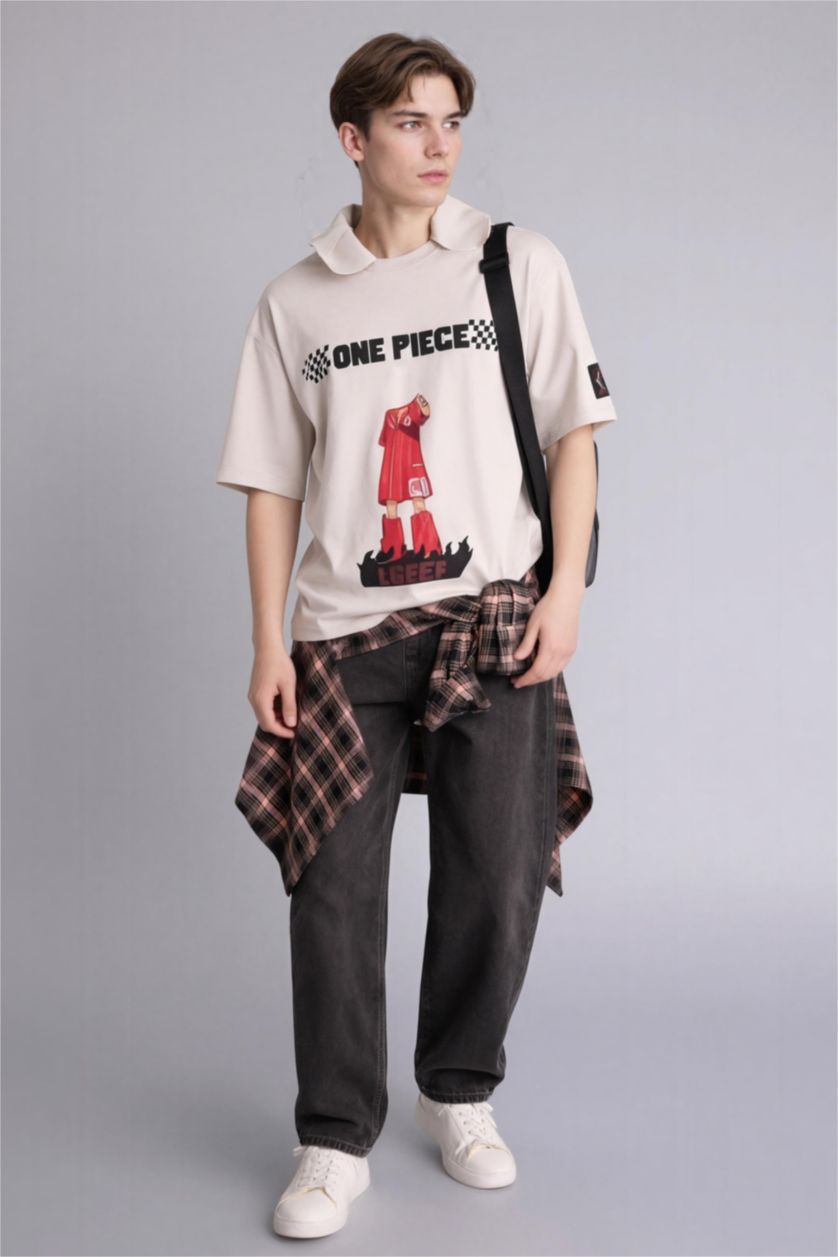 Erkek Kahve Baggy Fıt Pantolon