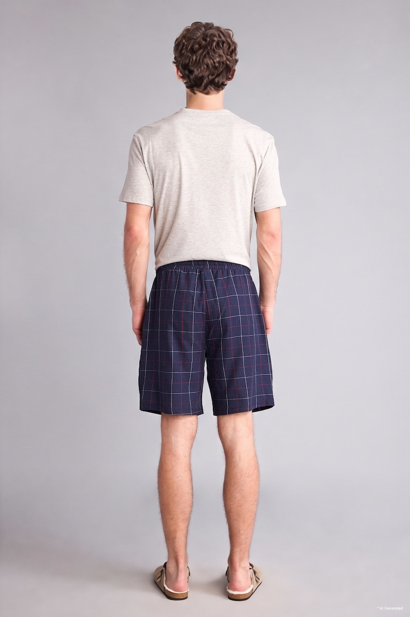 Men NAVY New Regular Fit With Pockets Poplin Bottom