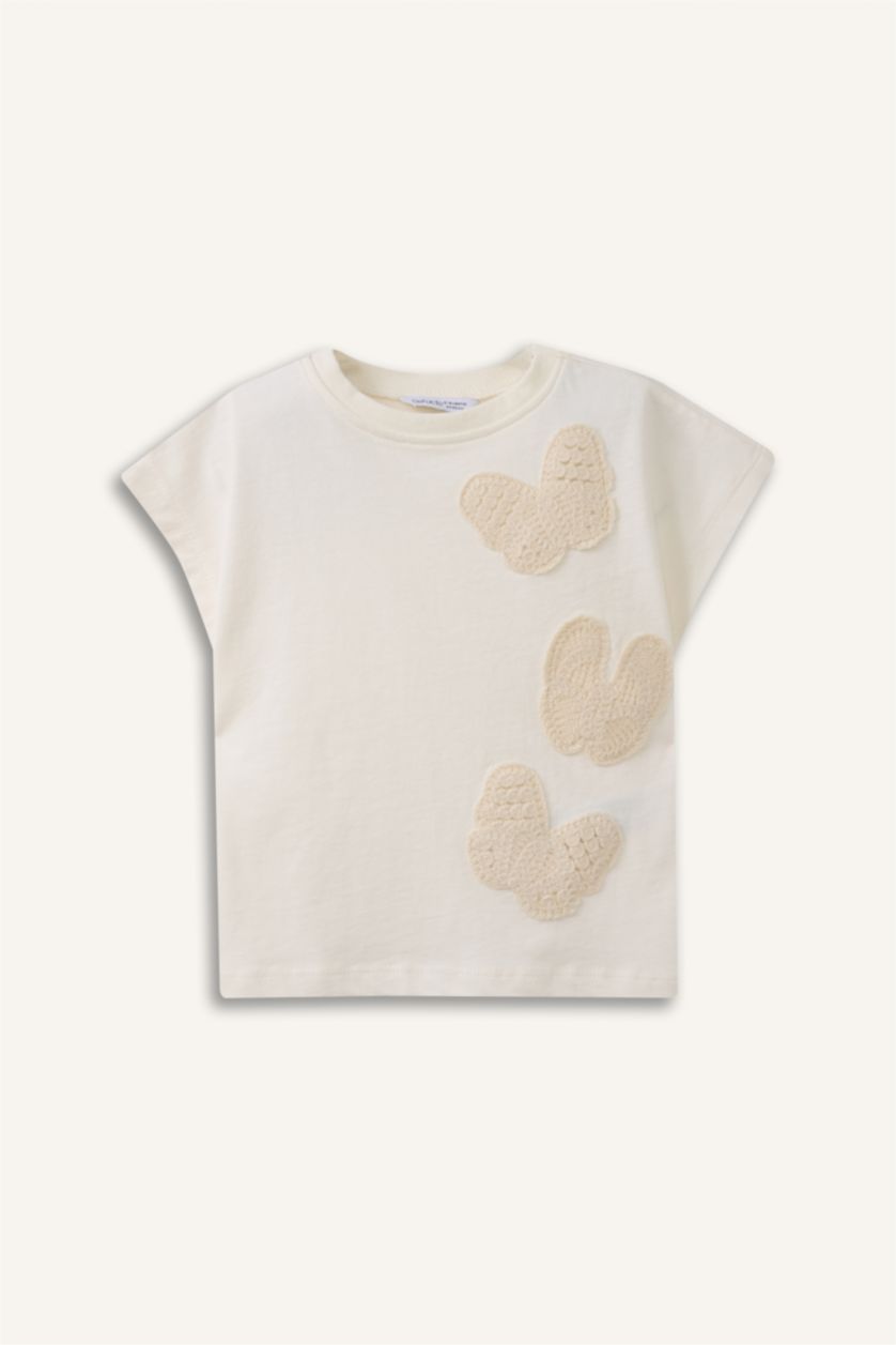 طفلة صغيرة بيج فاتح تيشيرت بيبي بناتي قصة عادية 3D