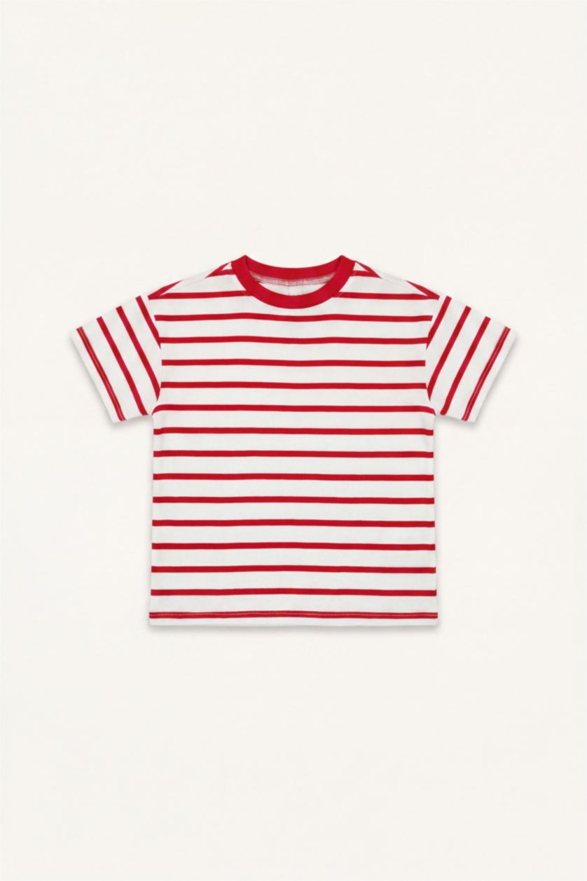 Baby Boys Red Regular Fit Short Sleeve T-Shirt