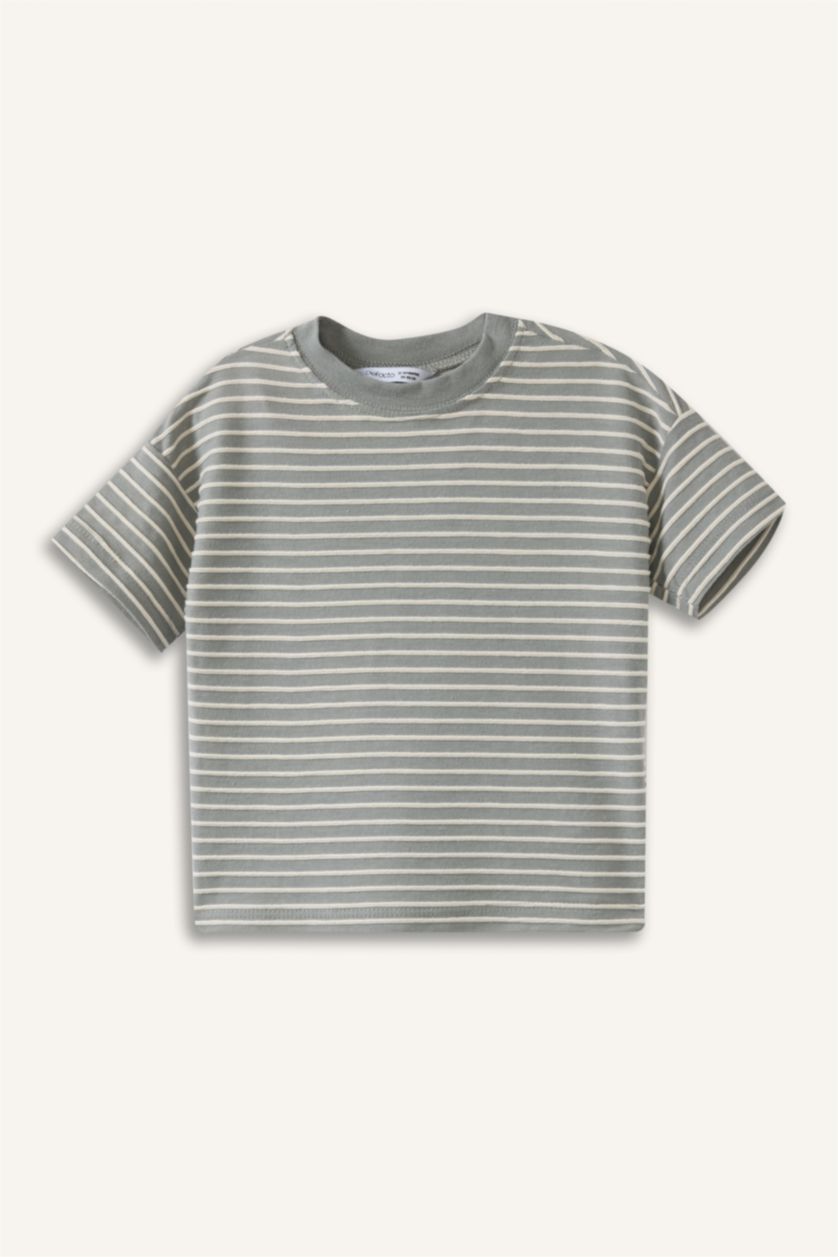 Erkek Bebek Açık Yeşil Kısa Kollu Erkek Bebek Tişört