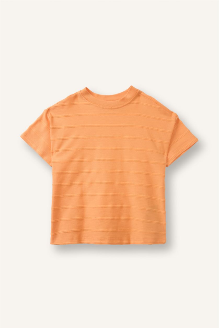 Baby Boy Salmon Regular Fit Short Sleeve T-Shirt