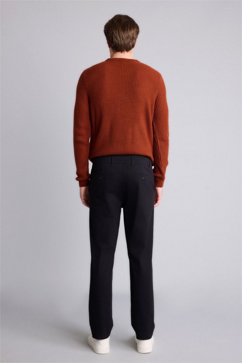 رجال أسود Regular Fit Trousers