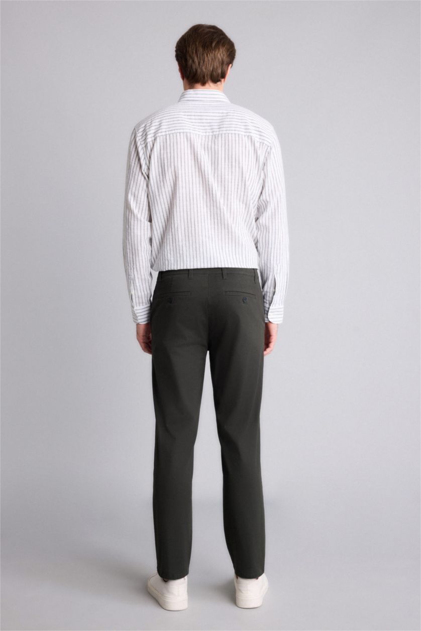 MAN Dark Green Regular Fit Trousers