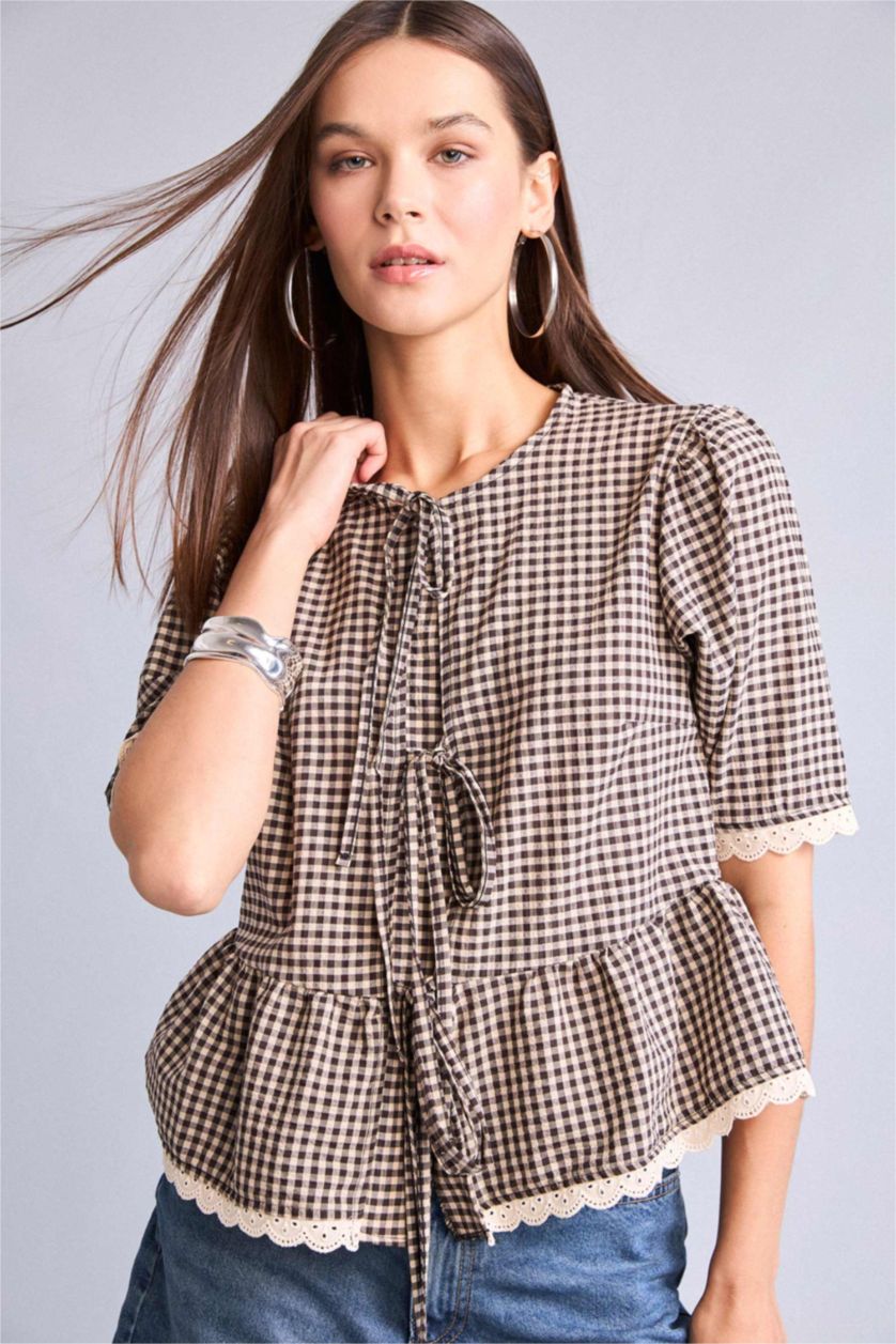 Women Brown Regular Fit Wowen Fabrics