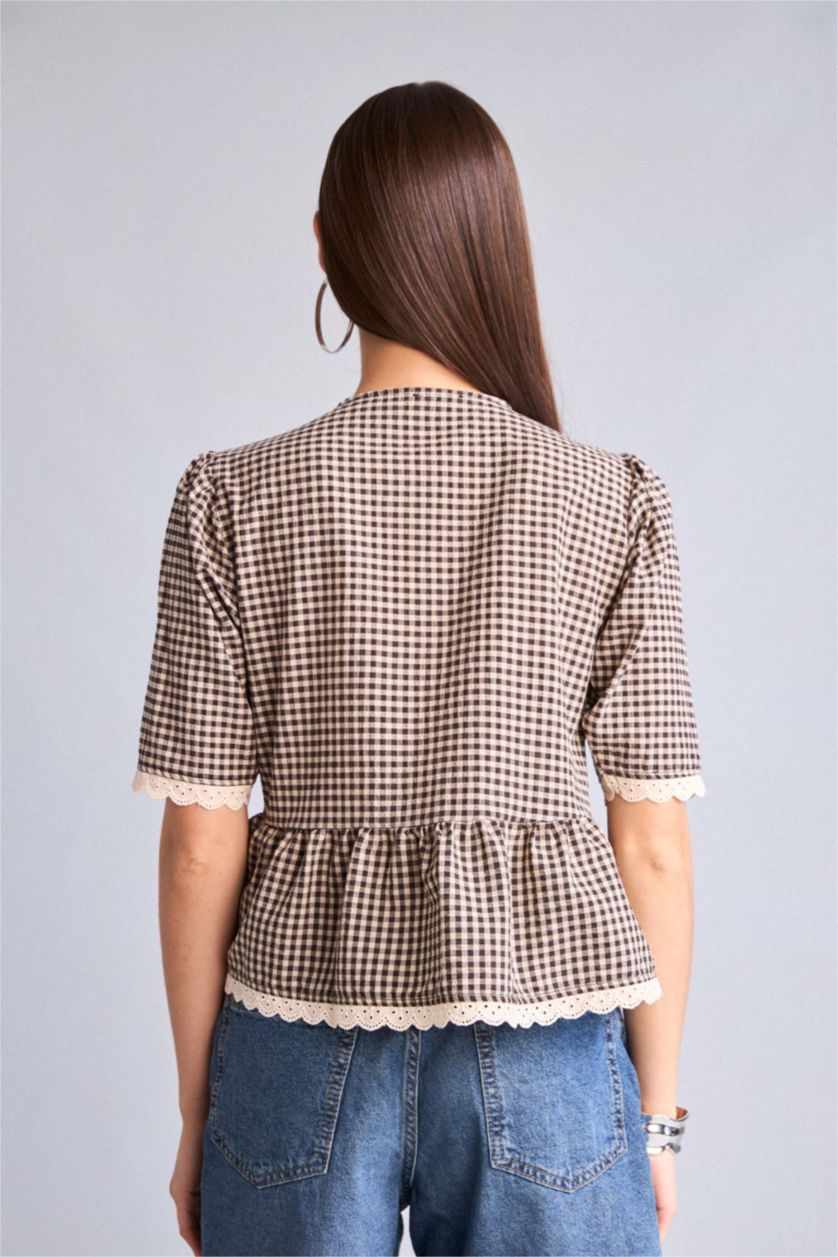 Women Brown Regular Fit Wowen Fabrics