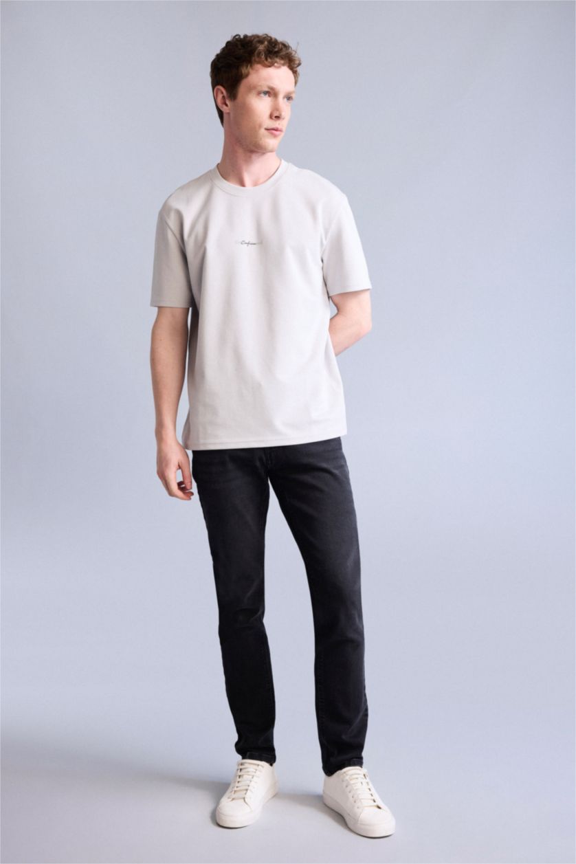HOMME Gris Clair T-shirt à manches courtes Coupe régulière
