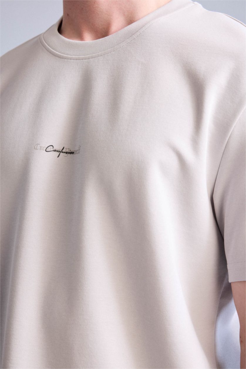 HOMME Gris Clair T-shirt à manches courtes Coupe régulière